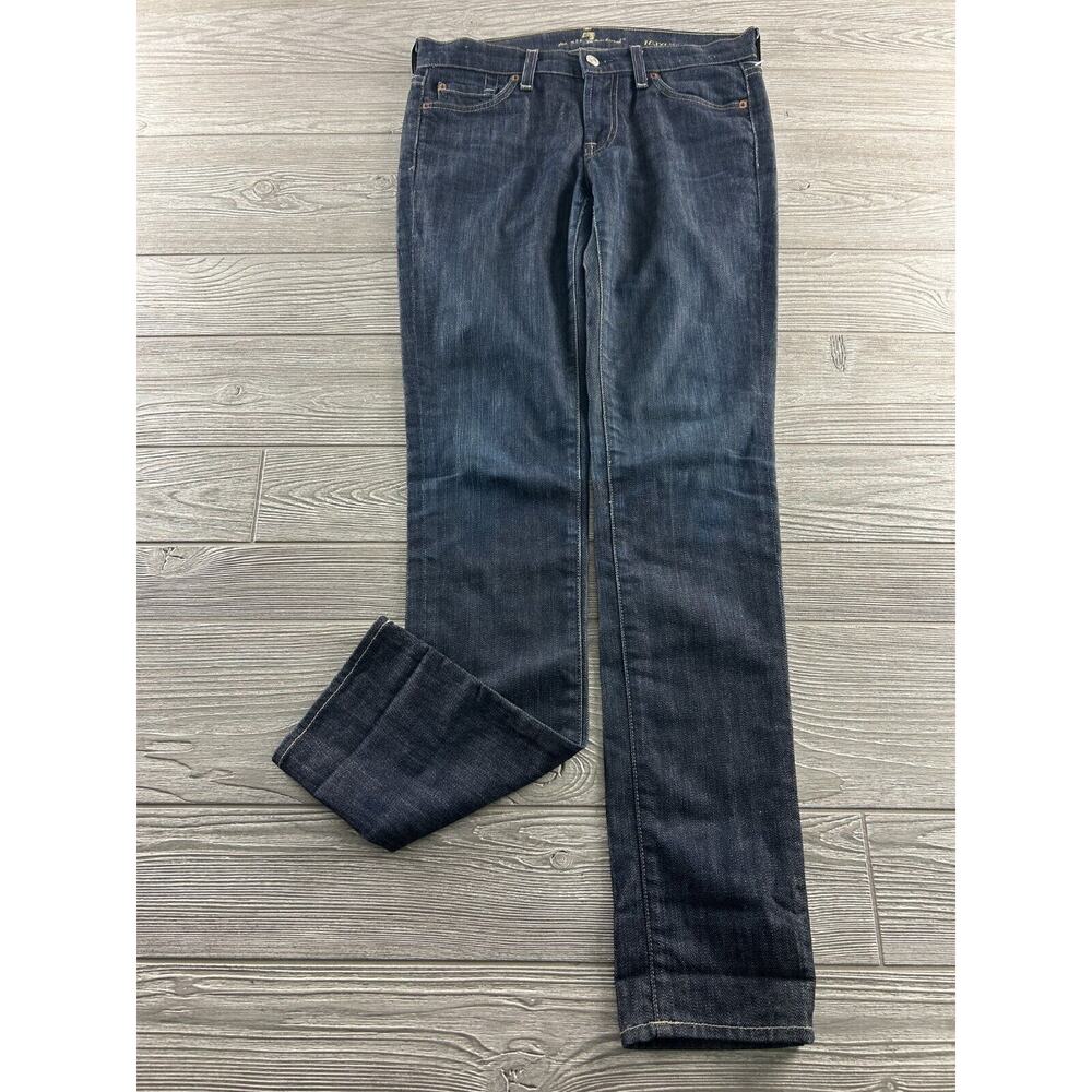 7 For All Mankind Jeans Womens 27 Roxanne Skinny Dark Wash Blue